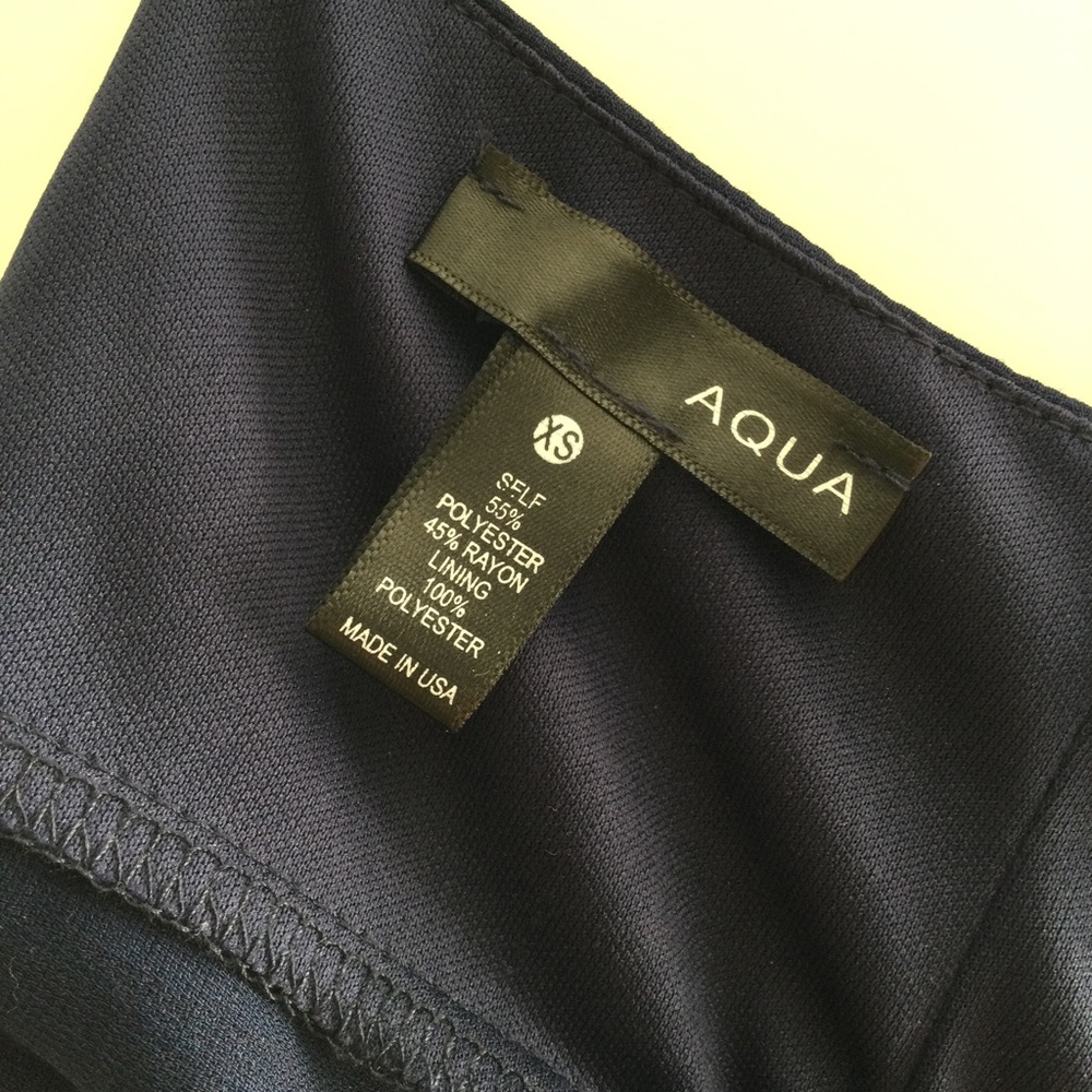 Aqua Pleated Halter Top Navy - Picture 6 of 6